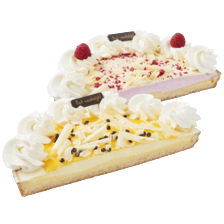 Framboos witte chocolade of luxe advocaat vlaai